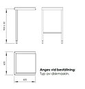 Utmatningsbänk CS300-06, 60x60 cm, vändbar 