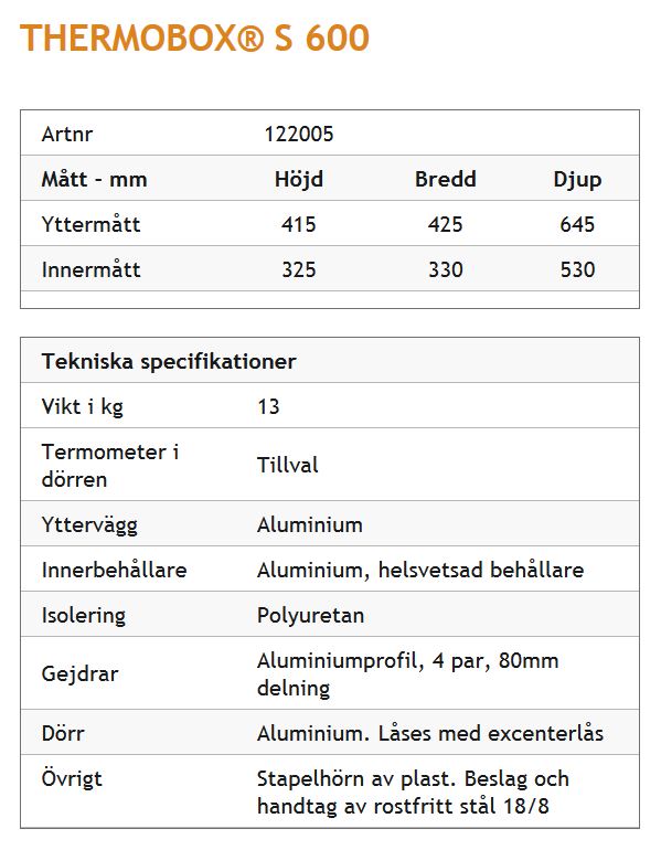 Thermobox - S 600 (4 GN 1/1) - 2