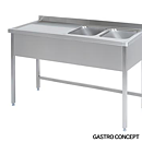 Diskbänk, dubbel - Djup 60 cm