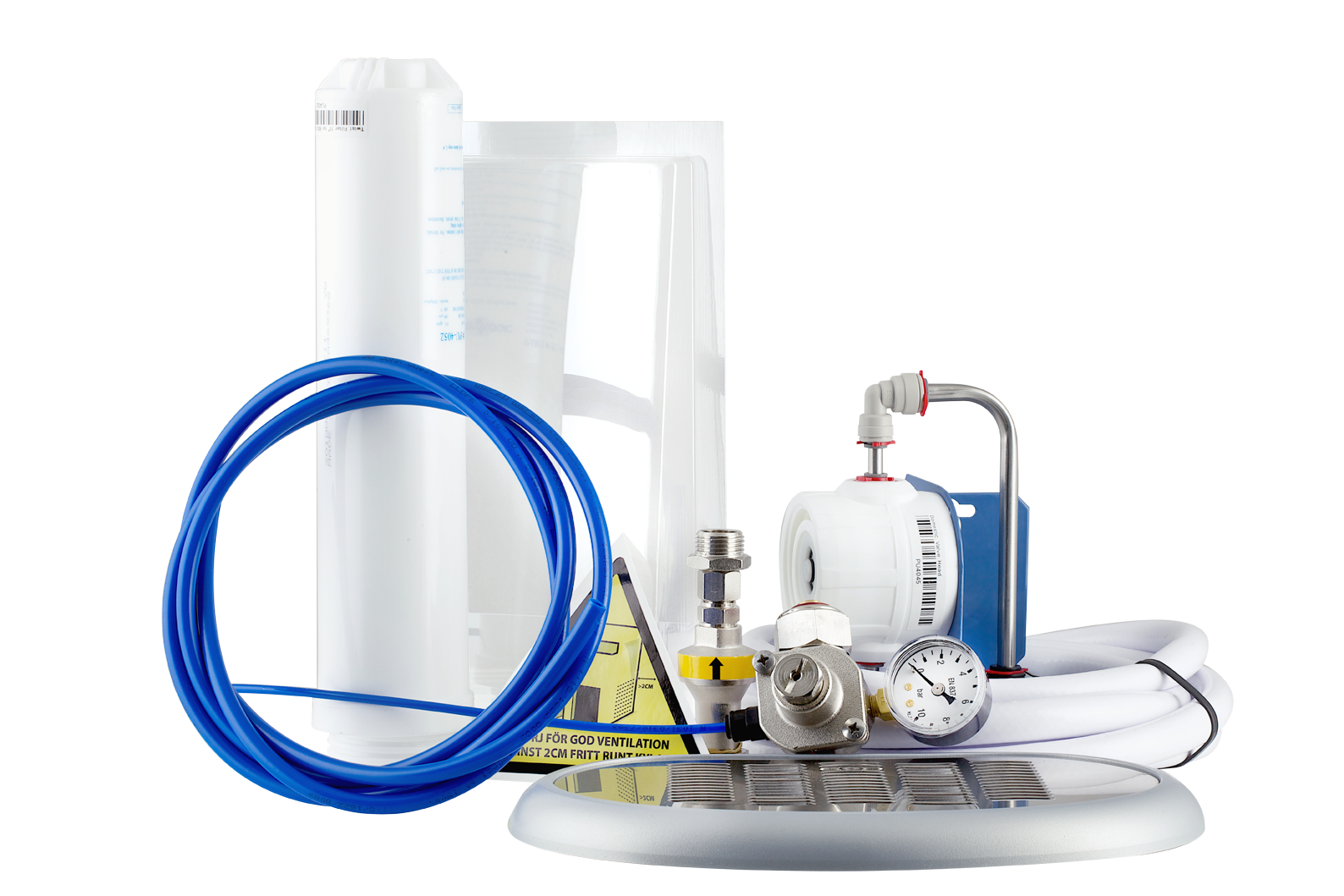 Vattenkylare - komplett paket - STILLA / KOLSYRAT - 45 liter/h - 6