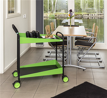 Rullbord, förhöjda kanter - Grön/svart