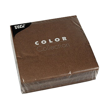 Servett 3-lags - 33 cm x 33 cm Brun