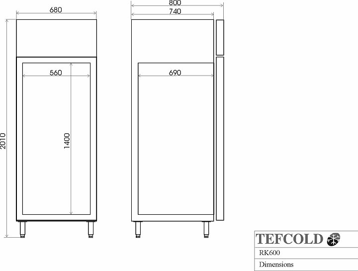 Fiskkyl RKS600, 560 liter