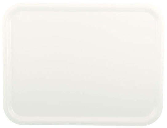KAMPANJ: Träbricka Vit 43x33cm - med centrerad logotyp