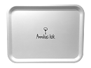 KAMPANJ: Träbricka Vit 43x33cm - med centrerad logotyp