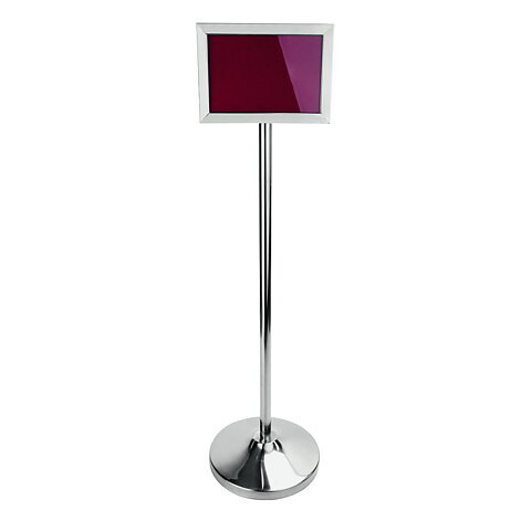 Infotavla med stolpe - Silver
