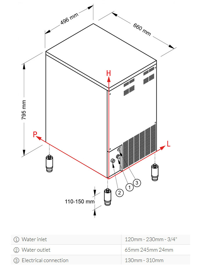 Isflakemaskin, 90 kg/24h - 4
