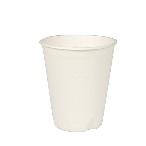 Bägare i sockerrör "pure" vit - 200 ml