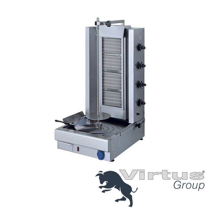 Kebabgrill, gas, max 75 kg, bottenmotor