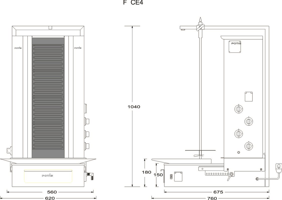 Kebabgrill F CE4 - 50 kg - 3