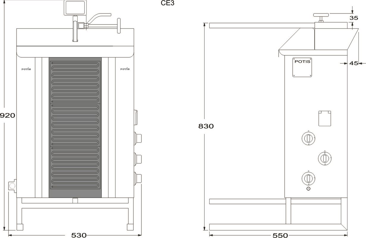 Kebabgrill CE3 - 30 kg - 3