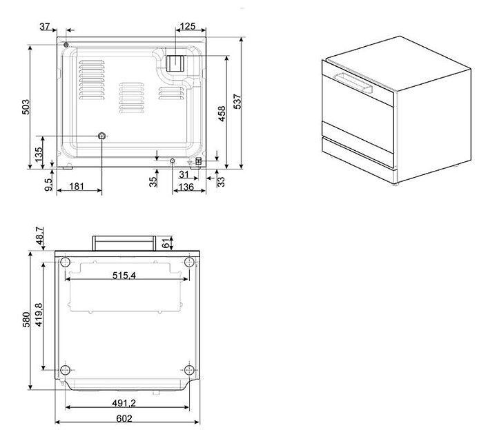 SMEG ALFA43X konvektionsugn - 4 bleck