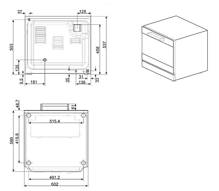 SMEG ALFA43X konvektionsugn - 4 bleck