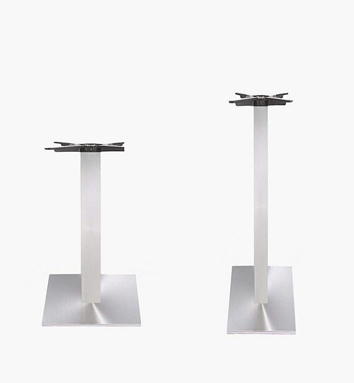 Bordsstativ Flat Bar Kvadrat, borstat stål