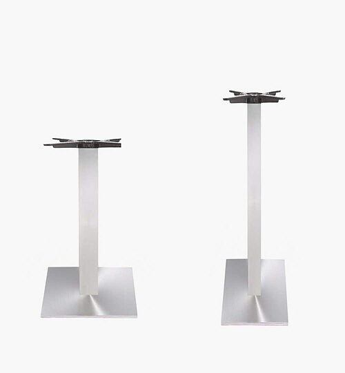 Bordsstativ Flat Bar Kvadrat, borstat stål