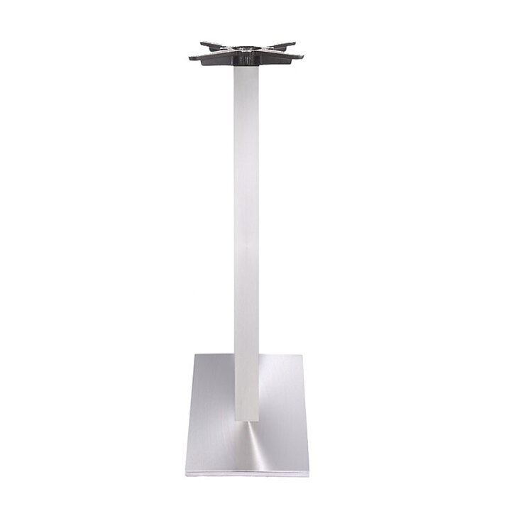 Bordsstativ Flat Bar Kvadrat, borstat stål