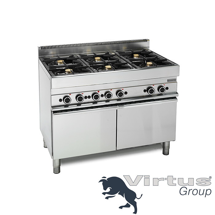 Gasspis 6 brännare, gasugn MAXI
