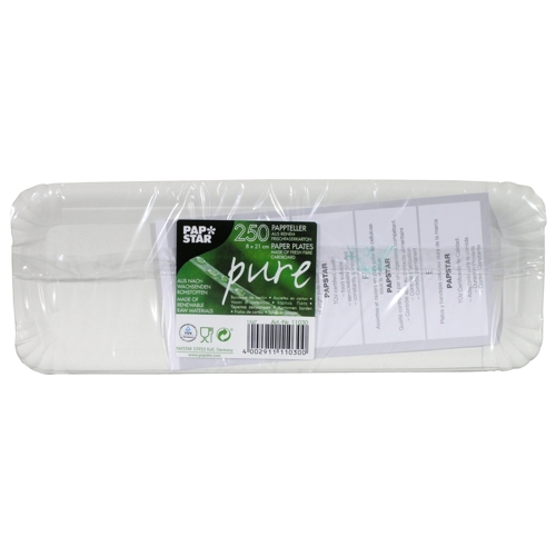 Papperstallrik "pure" Vit - 8x23 cm