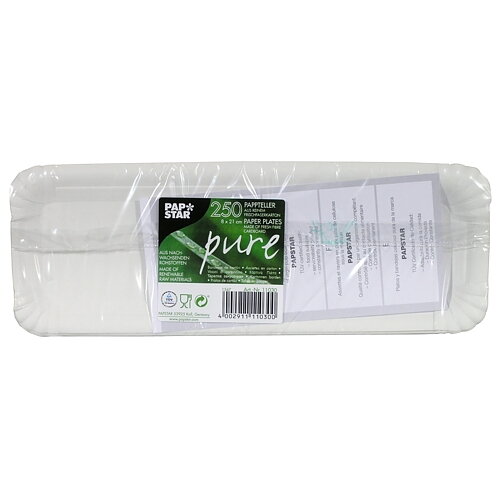 Papperstallrik "pure" Vit - 8x23 cm