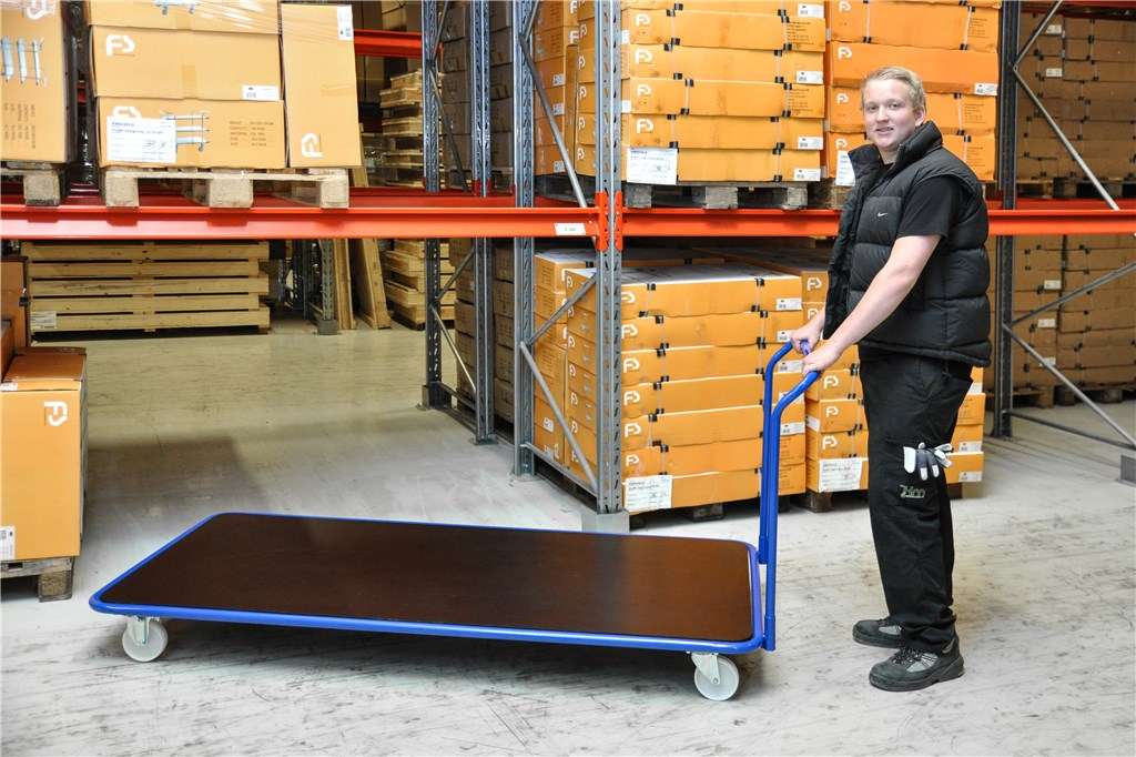 Stor plattformsvagn, 500 kg, nylonhjul - 3
