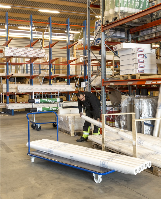 Stor plattformsvagn, 500 kg, nylonhjul - 2