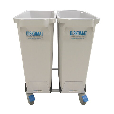 Avfallsvagn med kärl, 60 + 60 liter