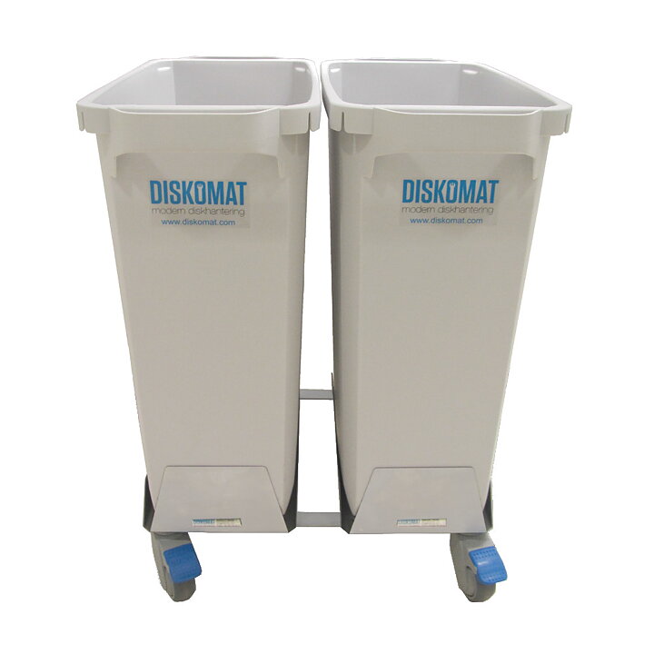 Avfallsvagn med kärl, 60 + 60 liter