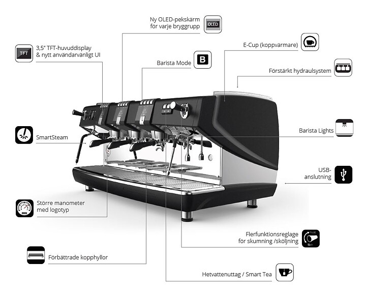 Espressomaskin Diamant PRO, 3 gr 