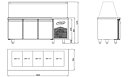 Saladette, exponering,  5 x GN 1/1