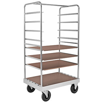 Etagevagn, 3 lösa hyllplan, SERIE 100, flera storlekar