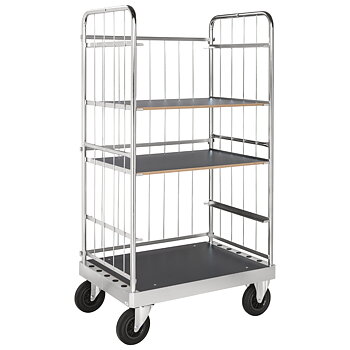 Etagevagn, 2 lösa hyllplan, SERIE 100, flera storlekar