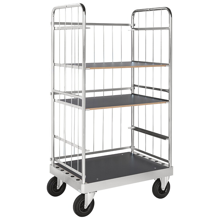 Etagevagn, 2 lösa hyllplan, SERIE 100, flera storlekar