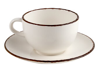 Cappuccinokopp Fortuna Ivory, med/utan fat