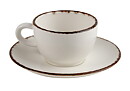 Espressokopp Fortuna Ivory, med/utan fat