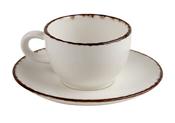 Espressokopp Fortuna Ivory, med/utan fat