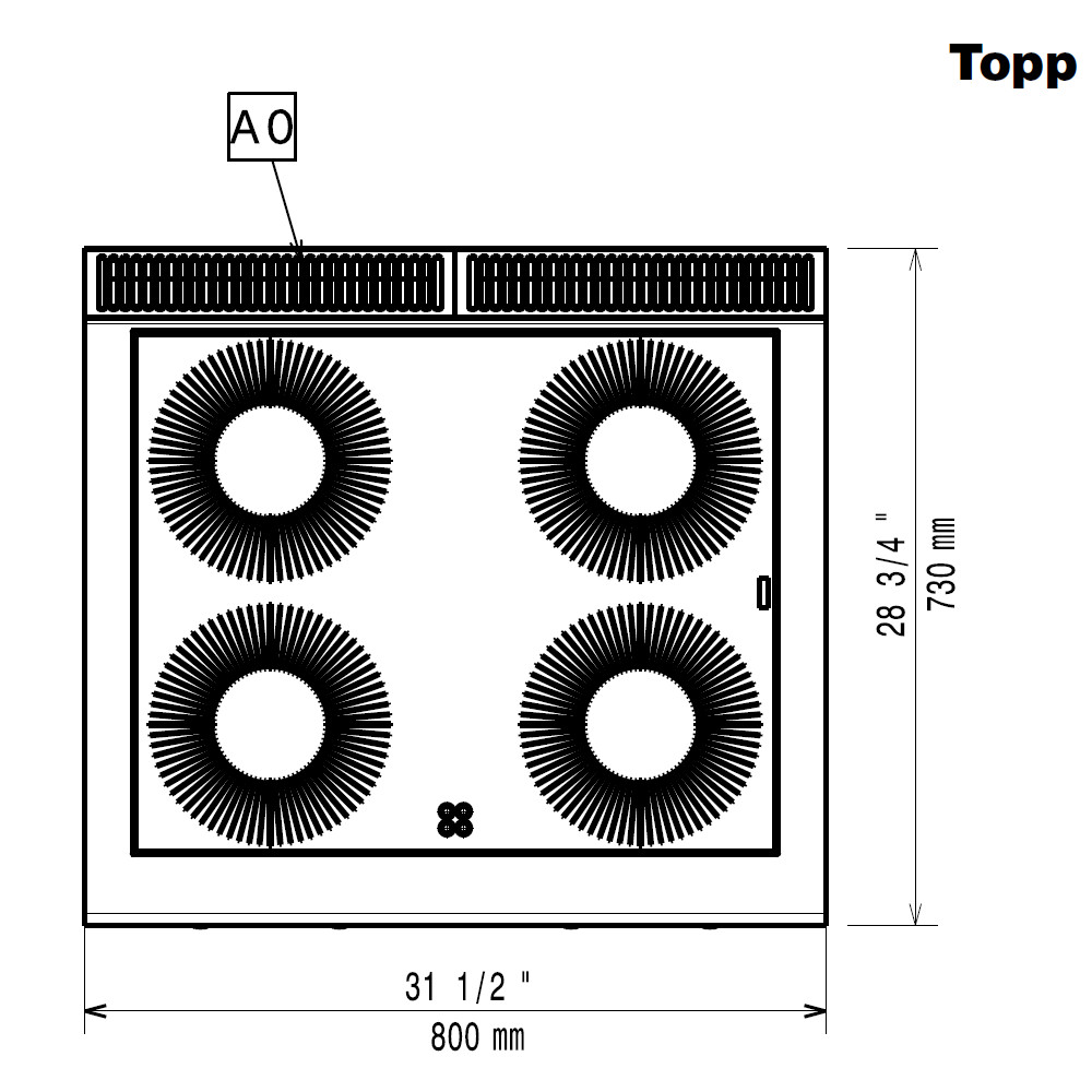 Induktionsspis, 800 - EVO700  - 2