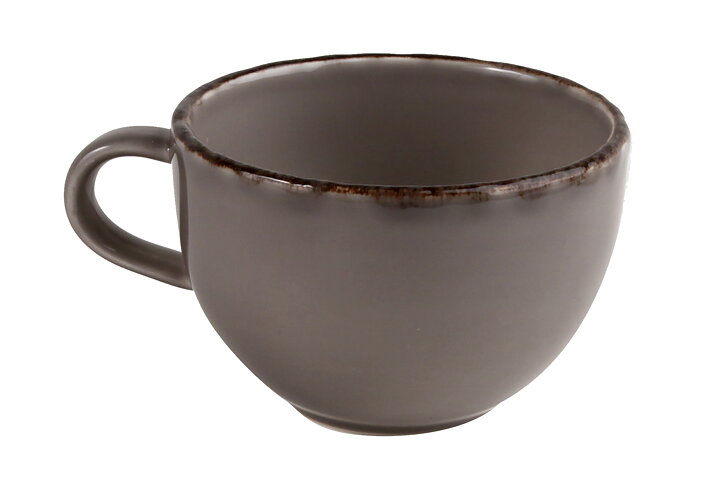 Espressokopp Fortuna grå, med/utan fat 