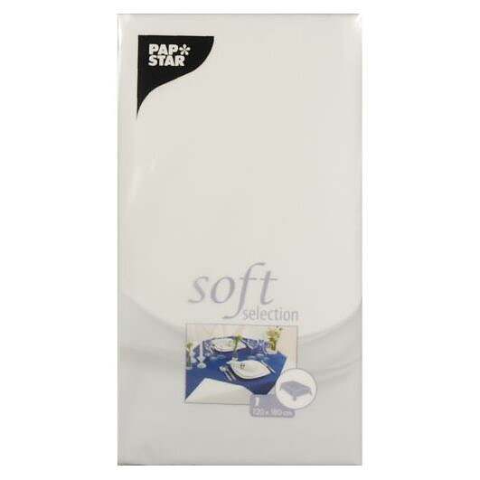 Bordsduk, fleece - 120x180 cm Vit