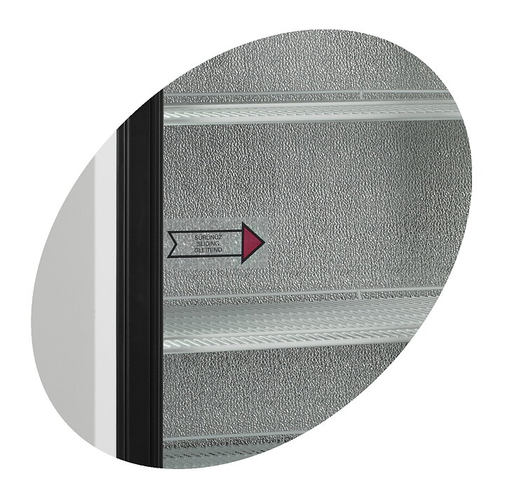 Displaykyl FSC1200S, 945 liter, skjutdörrar