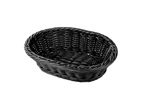 Korg, oval, svart 29,5x21,5cm