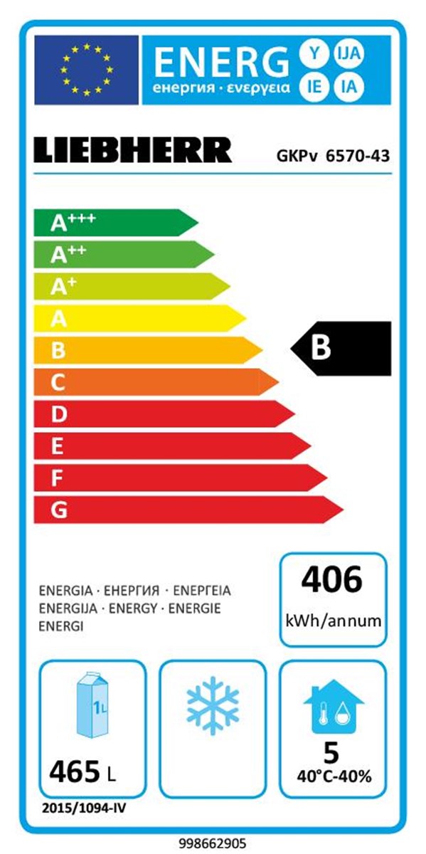 Kylskåp GKPv 6570,  GN 2/1, 601 liter - 3
