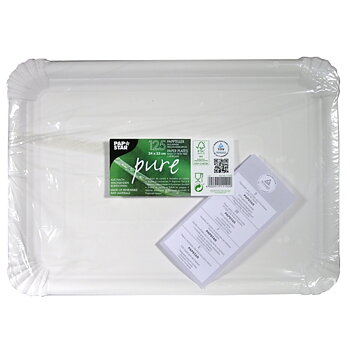 Papperstallrik "pure" Vit - 24x33 cm