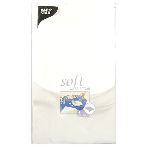 Bordsduk, fleece - 240x140 cm Vit
