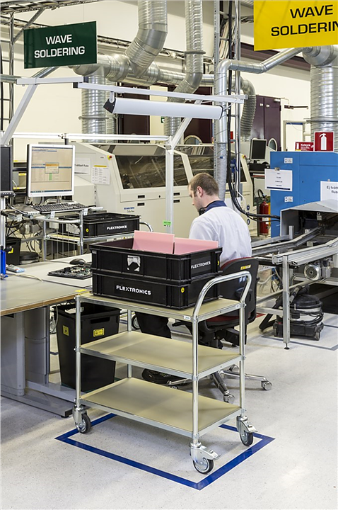 ESD - Flexibel hyllvagn - 3 plan
