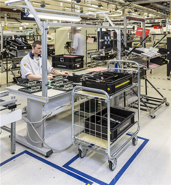 ESD - Flexibel hyllvagn - 3 plan