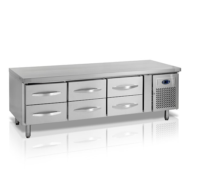 Grillkylbänk, 6 lådor