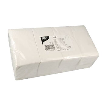 Servett 2-lags - 33 cm x 33 cm Vit