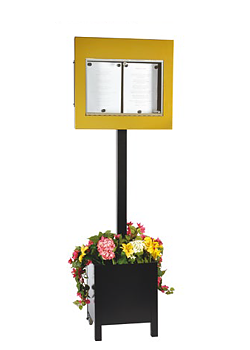 Menyskåp Bourgogne Blomlåda - 2x A4