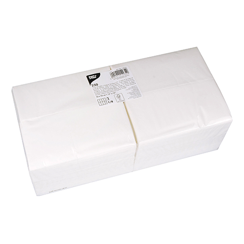 Servett 3-lags - 33 cm x 33 cm Vit
