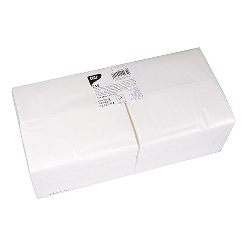 Servett 3-lags - 33 cm x 33 cm Vit